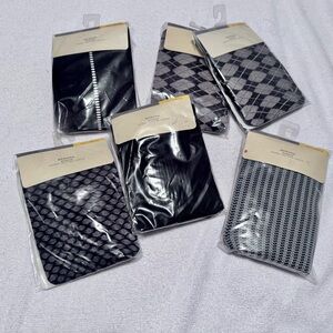 NWT. Merona Sheer Texture Tights in Black, size S/M